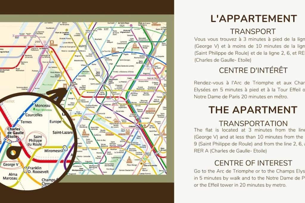 4#two Bedrooms#champs Elysees#arc De Triomphe#ac Appartement *
